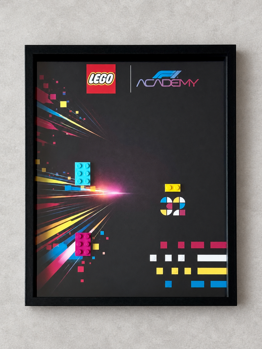 Cadre LEGO F1 Academy vide avec fixations, vue de face