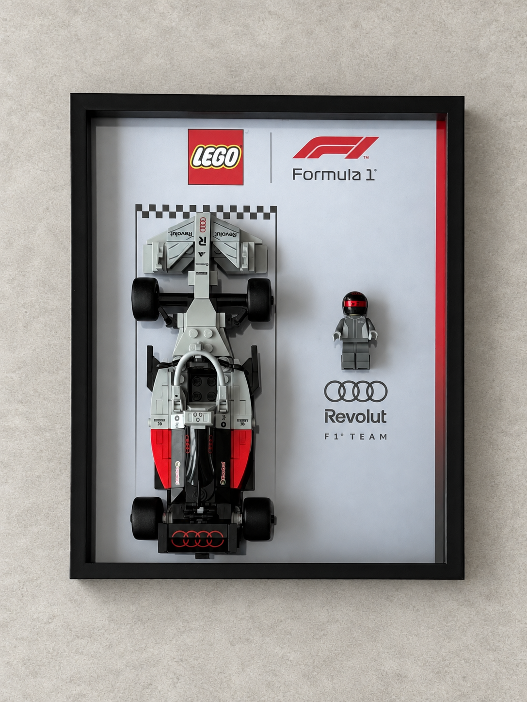 Cadre LEGO F1 Audi assemblé, vue de face